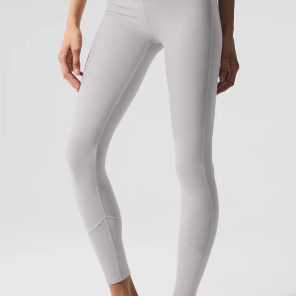 ALO Yoga Washed Alosoft High-Waist Lounge Legging size Medium in Gray Sky Wash